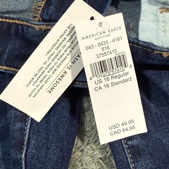 American Eagle Super Hi-Rise Jegging Jeans Women’s Sz 16 Next Level Stretch NWT - Picture 5 of 12